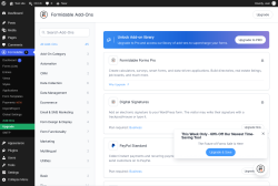 Page screenshot: Formidable  &rarr; Add-Ons