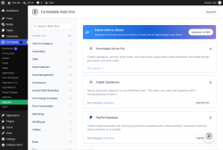 Page screenshot: Formidable  &rarr; Add-Ons