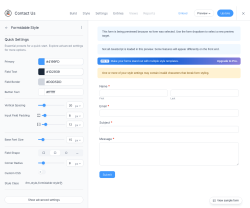 Page screenshot: Appearance &rarr; Forms