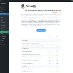 Page screenshot: Formidable &rarr; Upgrade
