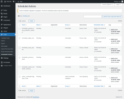 Page screenshot: Tools &rarr; Scheduled Actions