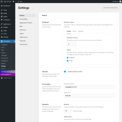 Page screenshot: Forminator &rarr; Settings
