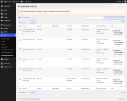 Page screenshot: Tools &rarr; Scheduled Actions