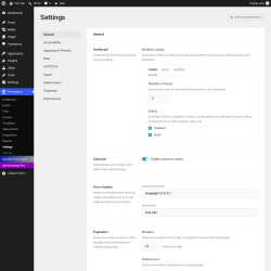 Page screenshot: Forminator &rarr; Settings