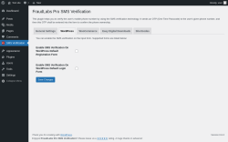 Page screenshot: SMS Verification → WordPress