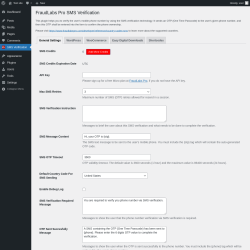 Page screenshot: SMS Verification