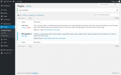 Page screenshot: Plugins ‹ Test site — WordPress