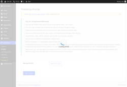 Page screenshot: Freshenup &rarr; Prompt