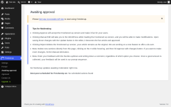 Page screenshot: Freshenup &rarr; Awaiting approval