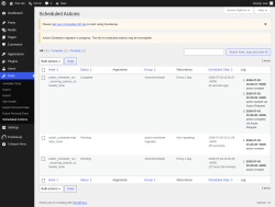 Page screenshot: Tools &rarr; Scheduled Actions