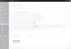 Page screenshot: Freshenup &rarr; Prompt