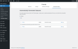Page screenshot: Friends → Automatic Status