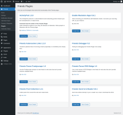 Page screenshot: Friends → Plugins