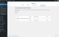 Page screenshot: Friends → Automatic Status