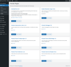 Page screenshot: Friends → Plugins
