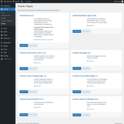 Page screenshot: Friends → Plugins