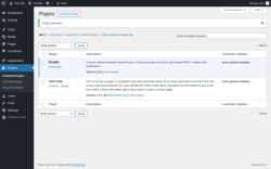Page screenshot: Plugins ‹ Test site — WordPress