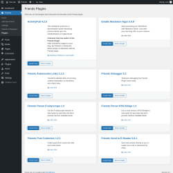 Page screenshot: Friends → Plugins