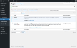 Page screenshot: Plugins ‹ Test site — WordPress