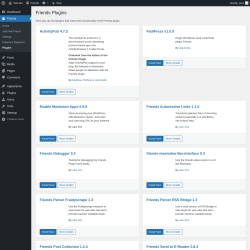 Page screenshot: Friends → Plugins