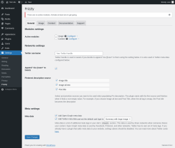 Page screenshot: Settings &rarr; Frizzly