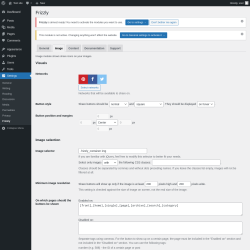 Page screenshot: Settings &rarr; Frizzly &rarr; 
            Image
        