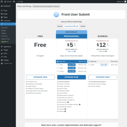 Page screenshot: Front User Submit → Upgrade  ➤