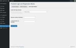 Page screenshot: Frontend Login → 
			Limit Login Attempts		