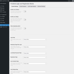 Page screenshot: Frontend Login