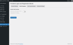 Page screenshot: Frontend Login → 
			E-Mail Templates		