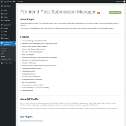 Page screenshot: Frontend Post Submission → About