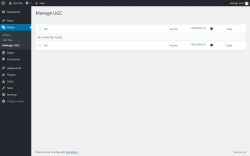 Page screenshot: Media &rarr; Manage UGC