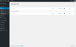 Page screenshot: Media &rarr; Manage UGC