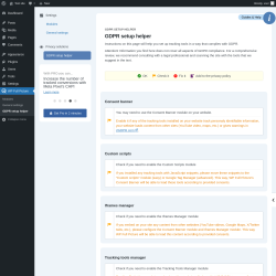 Page screenshot: WP Full Picture → GDPR setup helper