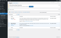 Page screenshot: Plugins ‹ Test site — WordPress