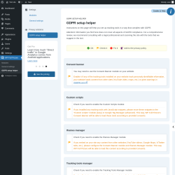 Page screenshot: WP Full Picture → GDPR setup helper