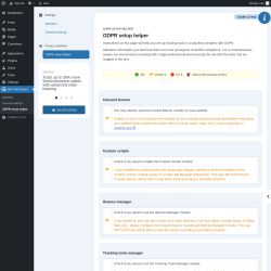 Page screenshot: WP Full Picture → GDPR setup helper