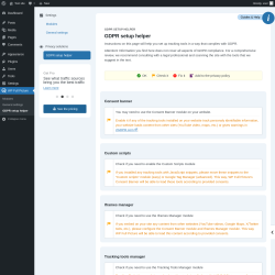 Page screenshot: WP Full Picture → GDPR setup helper
