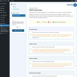 Page screenshot: WP Full Picture → GDPR setup helper