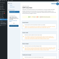Page screenshot: WP Full Picture → GDPR setup helper
