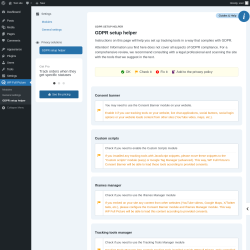 Page screenshot: WP Full Picture → GDPR setup helper