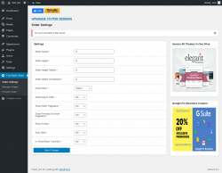 Page screenshot: Full Width Slider &rarr; Manage Images