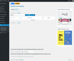 Page screenshot: Full Width Slider &rarr; Manage Images