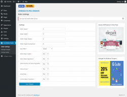 Page screenshot: Full Width Slider &rarr; Manage Images