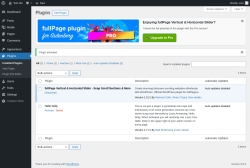 Page screenshot: Plugins &lsaquo; Test site &mdash; WordPress