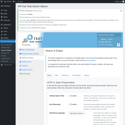 Page screenshot: Fast Total Search → Search & Output