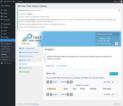 Page screenshot: Fast Total Search → Analytics