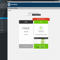Page screenshot: Settings &rarr; Anti Spam &rarr; Upgrade&nbsp;&nbsp;➤