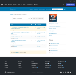 Page screenshot: Settings &rarr; Anti Spam &rarr; Support Forum