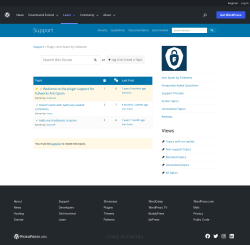 Page screenshot: Settings &rarr; Anti Spam &rarr; Support Forum
